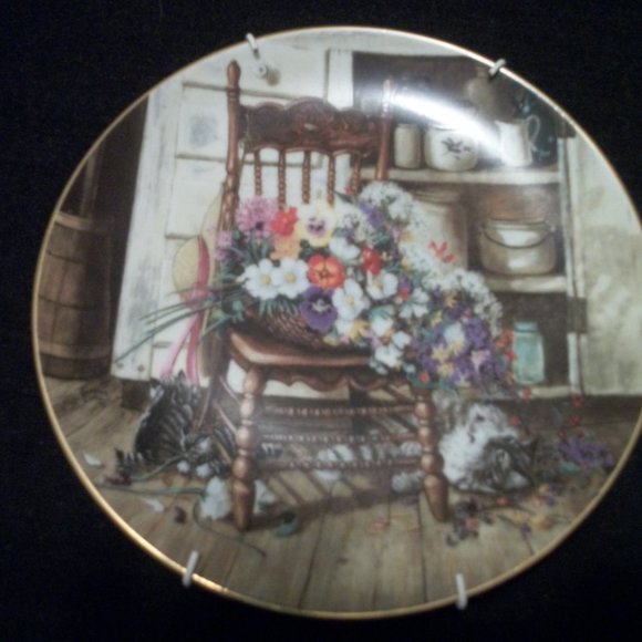 COTTAGECORE PRAIRIE PLATE COUNTRY CUTTINGS 1990 - Picture 1 of 3